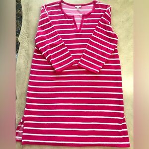 Talbots Pink and White Striped Tunic/Dress